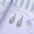 wholesale 925 Sterling Silver Teardrop Moonstone & Turquoise Dangle Earrings-0-4