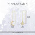 wholesale 14k Gold Crescent Moon And Star Earrings-0-1