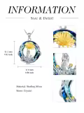TOUPOP Sterling Silver Crystal Mother Daughter Son Necklace Birthday Gifts-0-5