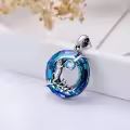 wholesale 925 Sterling Silver Metal Crystal Animal Pendant Necklaces Wholesale - Kitten on Branch Design-0-2