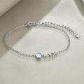 wholesale 925 Sterling Silver Crescent Moon Necklace Wholesale With Moonstone Pendant-0-2