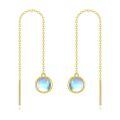 wholesale 14K Gold Moonstone Threader Earrings for Women - Long Dangle Drop Chain s for Mothers' Day or Birthdays-0-0