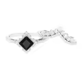 TOUPOP Sterling Silver Agate Moissanite Black Onyx Wedding Ring Set-0-0