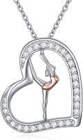 wholesale TOUPOP Gymnastic Necklace 925 Sterling Silver Gifts For Granddaughter Team Usa Gymnastics Fashion Jewelry Pendant Sport Ballerina For Gymnastics Gifts Fashion Jewelry Gymnastics Pendant Sport Ballerina For Birthday Gifts -0-0