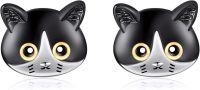 wholesale 925 Sterling Silver Cat Face Stud Earrings Adorable Pet s for Women and Girls-Cat