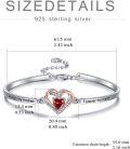 wholesale TOUPOP 925 Sterling Silver Bracelet For Mother Adjustable Two Heart Bangle For Mom From Daughter Birthday Gifts For Mom From Son Always My Mother Forever My Friend Jewelry Gifts For Women -0-5
