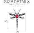 wholesale Sterling Silver Stone Dragonfly Urn Necklace for Ashes w Filling Tool-0-44