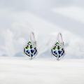 wholesale 925 Sterling Silver Abalone Shell Celtic Trinity Knot Leverback Earrings Triquetra Tree of Life s for Women Girls-0-2