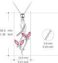 wholesale Sterling Silver Austrian Crystal Infinity Butterfly Pendant Necklace-0-2