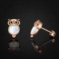 wholesale 925 Sterling Silver Opal Owl Stud Earrings - Cute Animal Jewelry for Women-0-2