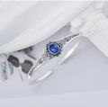 wholesale 925 Sterling Silver Lapis Lazuli Adjustable Vintage Chic Bangle Bracelet-0-3