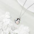wholesale 925 Sterling Silver Cow in Cup Heart Charm Pendant Necklace s for Women-0-4
