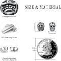 wholesale 925 Sterling Silver Gothic Skull Stud Earrings - Punk Rock Style Jewelry for Women & Men-0-4