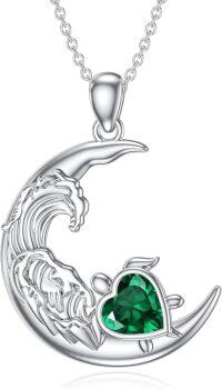 wholesale  Silver Turquoise Ocean Turtle Pendant Necklace Jewelry Gift for Women -May