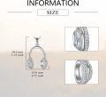 wholesale 925 Sterling Silver Headphones Shape Pendant Necklaces for Women Girls  Idea-0-3