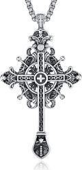 wholesale 925 Sterling Silver Jesus Christ INRI Cross Crucifix Pendant Necklace for Men & Women-0-0