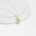 wholesale 14K Real Gold & Cubic Zirconia Grandma Heart Pendant Necklace - Forever Love Gift from Grandchild-0-3