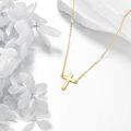 wholesale 14K Gold Cross Pendant Necklace Religious Jewelry for Men and Women-0-2