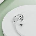 TOUPOP 925 Sterling Silver Heart Paw Print Dog Cremation Memorial Ring-0-3