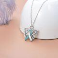 wholesale 925 Sterling Silver Butterfly Ribbon Pendant for Ovarian Cancer Awareness s-0-1