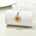 wholesale 925 Sterling Silver Plated Gold Ladybug and Sunflower Locket Necklace - You Are My Sunshine Pendant-0-1