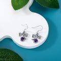 wholesale 925 Sterling Silver Purple Amethyst Dragon Dangle Earrings for Women - Christmas Gift & Birthday Present-0-2