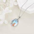 wholesale 925 Sterling Silver & Rose Gold Plated Mother Daughter Tree of Life Pendant Necklace-0-3