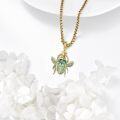wholesale Gold 925 Sterling Silver Scarab Beetle Ankh Cross Pendant Necklace Egyptian Jewelry-0-2