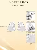 wholesale 925 Sterling Silver White Opal Polar Bear Stud Earrings Wholesale for Women - Animal  Ideas-0-5
