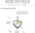 wholesale 925 Sterling Silver Two Tone Mom Infinity Heart Cremation Urn Necklace Memorial Pendant-0-3