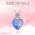 TOUPOP Sterling Silver Purple Crystal Crown Pendant Necklace-0-2