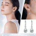 wholesale 925 Sterling Silver Birthstone Threader Earrings Infinity Long Chain Drop Pull Through 12 Stone Birthday Jewelry Gifts for Women-0-146