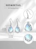 wholesale 925 Sterling Silver Teardrop Moonstone Dangle Earrings with Filigree Design for Women Gifts-0-4