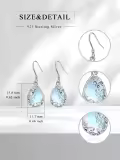 wholesale 925 Sterling Silver Teardrop Moonstone Dangle Earrings Wholesale with Filigree Design for Women Gifts-0-4