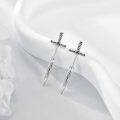 wholesale Silver Metal Gothic Celtic Sword Dagger Cross Stud Earrings for Women Men Punk Style Irish Jewelry 925 Sterling Silver Hypoallergenic Ear Piercing Gift Set-0-2