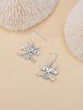 wholesale 925 Sterling Silver Hockey Stick and Puck Drop Earrings for Women Sporty-0-2