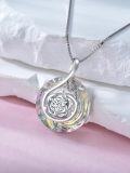 wholesale  Sterling Silver Crystal Infinity Rose Pendant Necklace Mother s Day Gift -0-22