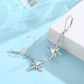 wholesale 925 Sterling Silver Star Opal Leverback Drop Earrings-0-1
