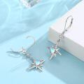 wholesale 925 Sterling Silver Star Opal Leverback Drop Earrings-0-1