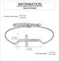 wholesale 925 Sterling Silver Origami Cross Charm Chain Bracelet s for Women and Girls-0-4