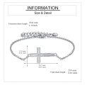 wholesale 925 Sterling Silver Origami Cross Charm Chain Bracelet s for Women and Girls-0-4