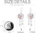 wholesale Sterling Silver Synthetic Moonstone Dream Catcher Dangle Earrings for Women Wife Mom Girls Birthday Gifts-0-2