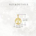 wholesale 14K Gold Tree Of Life Pendant Necklace - Real s For Women-0-3