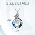 wholesale Sterling Silver Crystal Celtic Knot Heart Ashes Memorial Necklace for Women-0-56