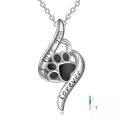 TOUPOP Sterling Silver Stone Pet Ashes Necklace Urn Memorial Keepsake-0-0