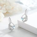 wholesale 925 Sterling Silver Moonstone Hummingbird Leverback Earrings, Elegant Fashion Jewelry Gift for Women-0-4