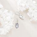 wholesale 925 Sterling Silver Birthstone Owl Dangle Earrings for Women Christmas Gifts-0-3