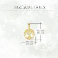 wholesale 14K Gold Tree Of Life Pendant Necklace - Real s For Women-0-3