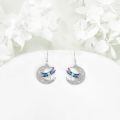 wholesale 925 Sterling Silver Earring Wholesale With Colorful Dragonfly And Moon Design-0-3