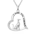 TOUPOP Sterling Silver & Stone Dachshund Corgi Dog Lover Necklace Gift-0-0